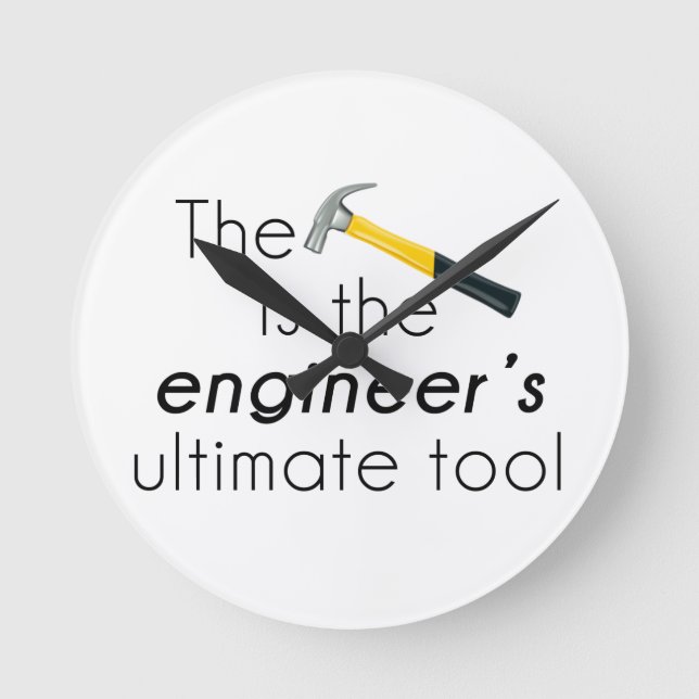 The Hammer Runde Wanduhr (Vorderseite)