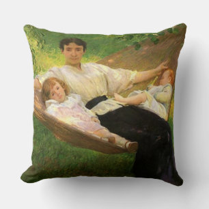 "The Hammock" von Joseph De Camp Kissen