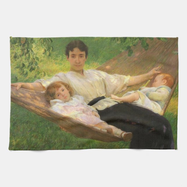 The Hammock (von Joseph DeCamp) Geschirrtuch (Horizontal)