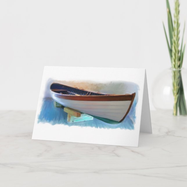 The Hand Crafted Boat Painting Gallery Note Card Karte (Vorderseite)