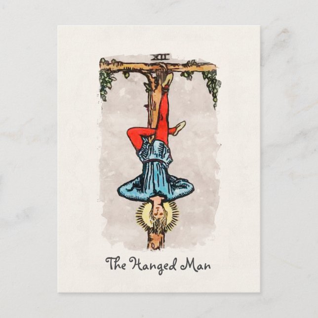 The Hanged Man Major Arcana Tarot Card Postkarte (Vorderseite)