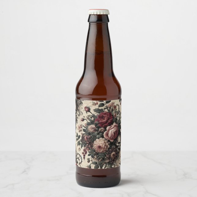 The Hanging Gardens of the Arcane – Gothic Floral  Bierflaschenetikett (Vorderseite)