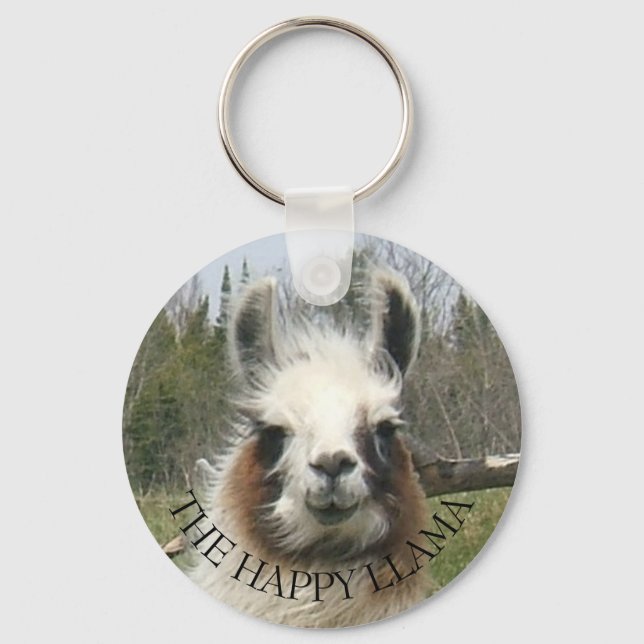 THE HAPPY LLAMA SCHLÜSSELANHÄNGER (Vorderseite)