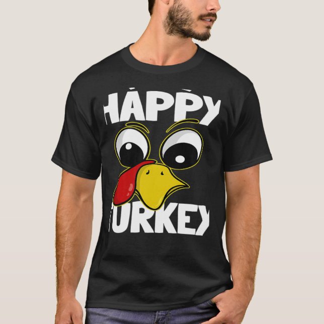 The Happy Turkey Family Group Matching Thanksgivin T-Shirt (Vorderseite)