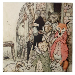 "The Hare and the Tortoise" von Arthur Rackham Fliese