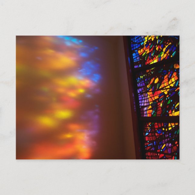 The Healing Window Glass Church Postcard Postkarte (Vorderseite)