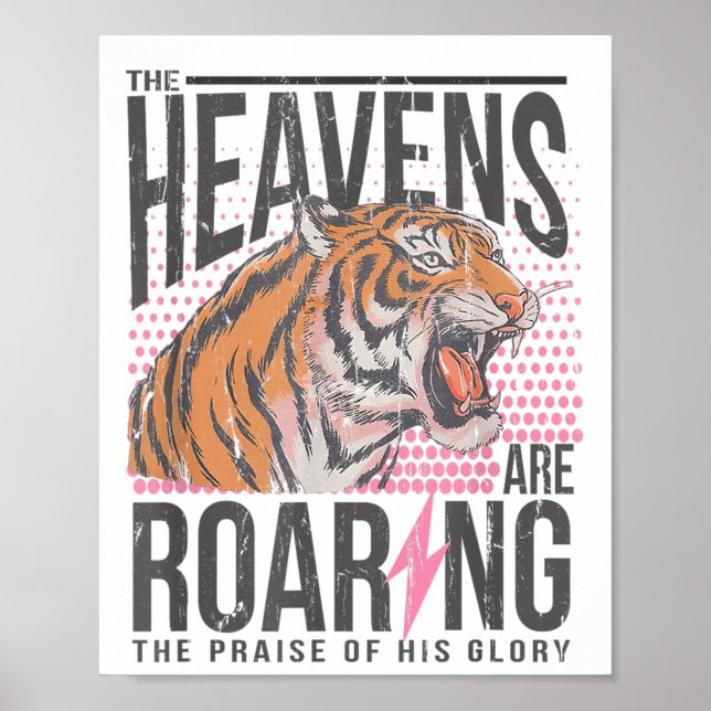 The Heavens Are Roaring, Psalm 19_1 Bible Verse  Poster (Vorne)