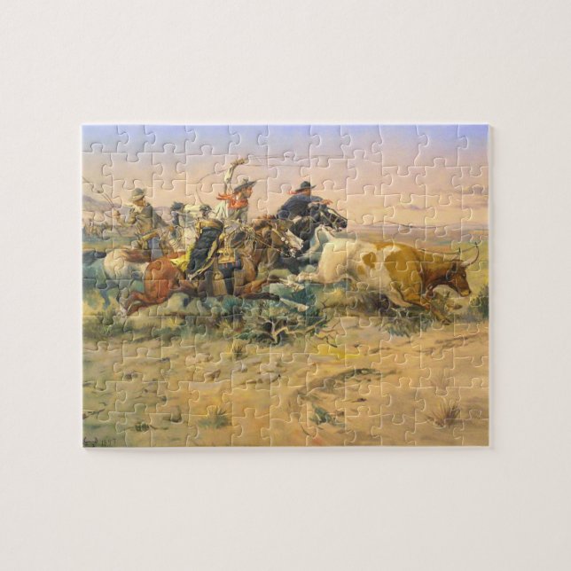 The Herd Quitter Cowboy Wranglers C Russell 1897 (Horizontal)