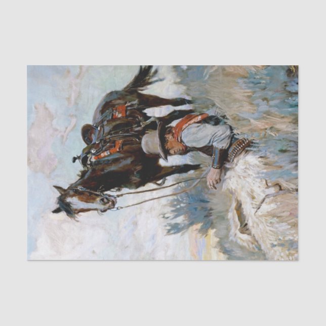 "The Herder" Western Art von Philip R Goodwin Seidenpapier (Vorderseite)