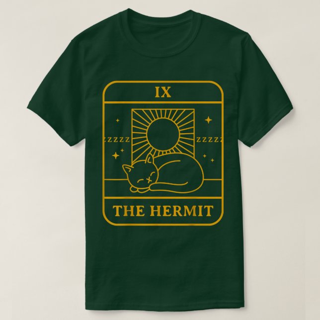 The Hermit Funny Cat  T-Shirt (Design vorne)