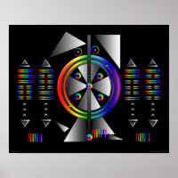 "The Hexagram Pup" Abstrakt I Ching & Chakra Art