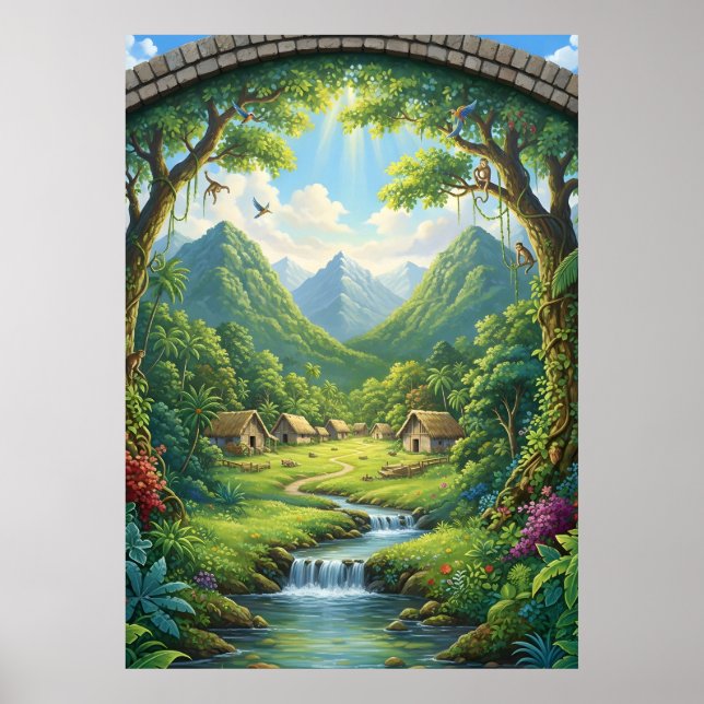 The Hidden Village of the Emerald Forest Poster (Vorne)