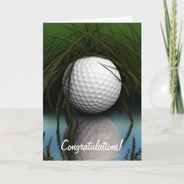 "THE HIDING ORT" Spaß Golfers Grußkarten Karte (Vorderseite)
