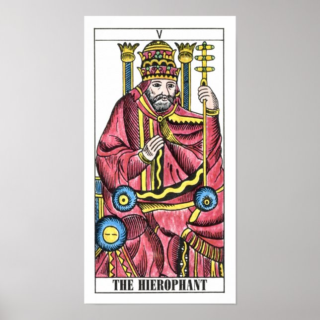 The Hierophant Tarot Card Poster (Vorne)
