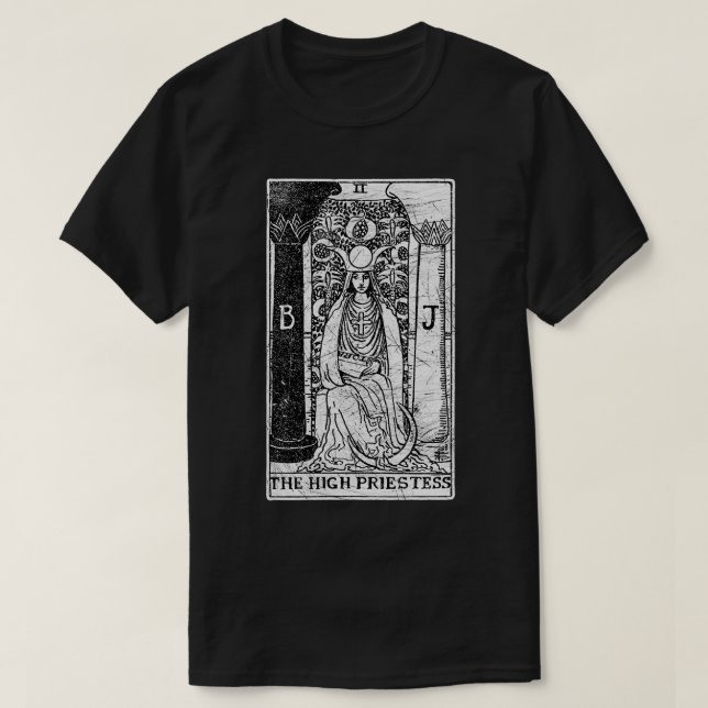 The High Priestess Tarot Card Major Arcana fortune T-Shirt (Design vorne)