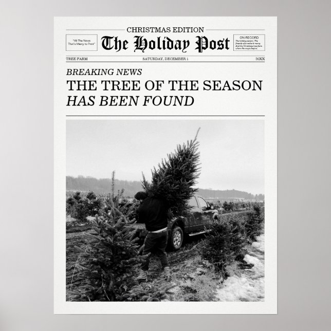 The Holiday Post Newspaper Christmas Tree Farm Poster (Vorne)