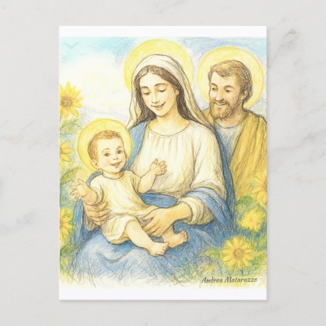 The Holy Family - Nativity Postkarte (Vorderseite)