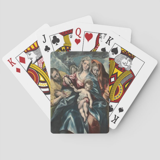 The Holy Family with Mary Magdalen El Greco Spain Spielkarten (Rückseite)