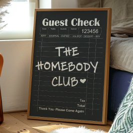 The Homebody Club Poster | Cozy Introvert Wandkuns