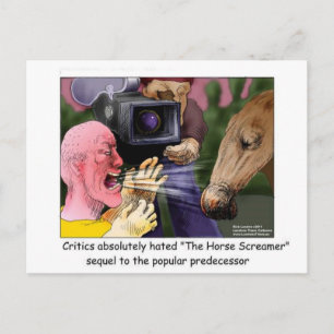 The Horse Screamer Lustige T-Shirts Geschenkkarten Postkarte