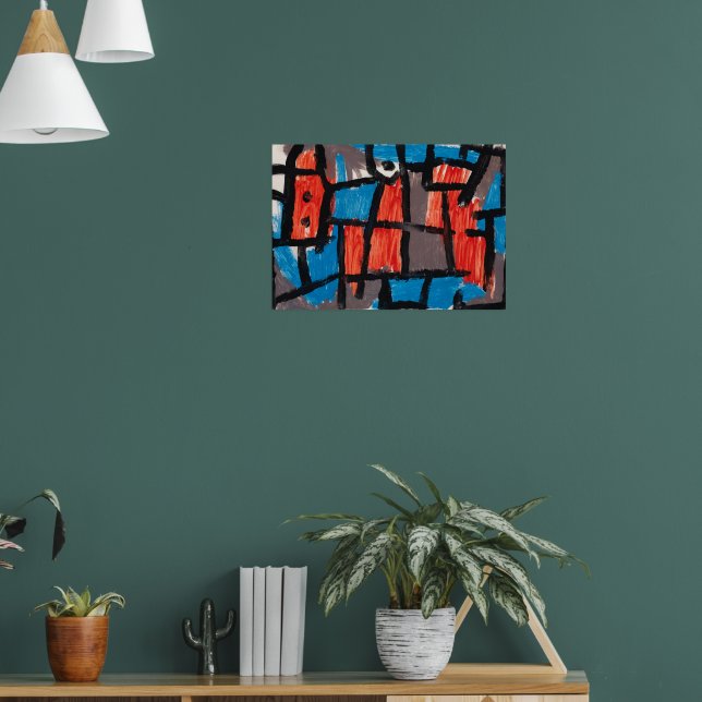 The Hour Before One Night ,Blue Famous Painting Poster (Wohnzimmer 1)