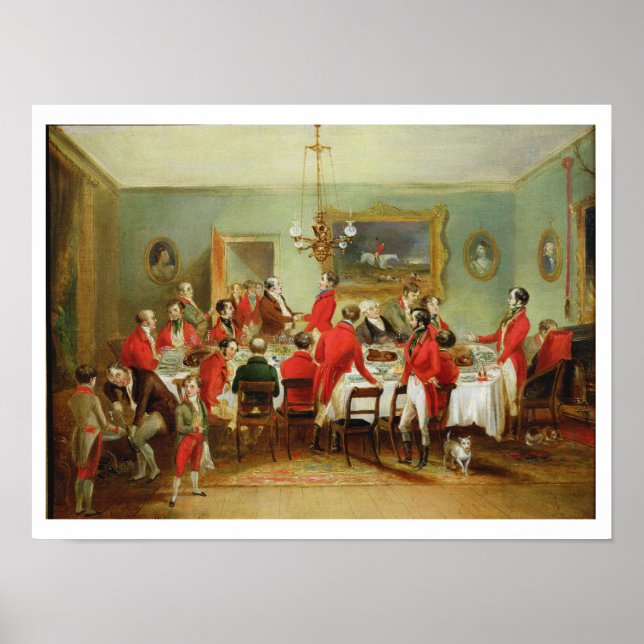 The Hunt Breakfast, Bachelor's Hall, 1836 (Öl auf Poster (Vorne)