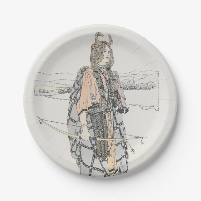 The Huntress (von Ann Macbeth) Pappteller (Vorderseite)