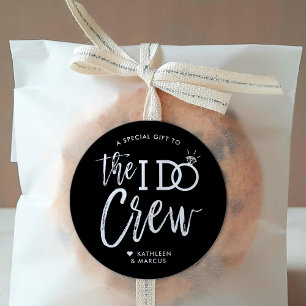 The I Do Crew Hochzeit Geschenk für die Hochzeit Runder Aufkleber