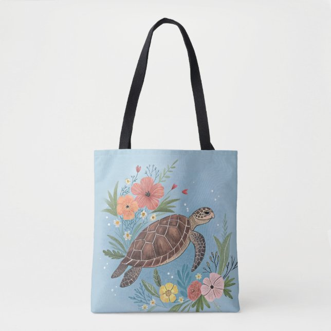 The illustration of a sea turtle tasche (Vorderseite)