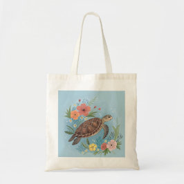 The illustration of a sea turtle tragetasche