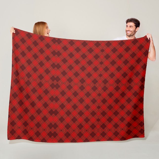 The image shows a reversible blanket with a red fleecedecke (Von Creator hochgeladen)