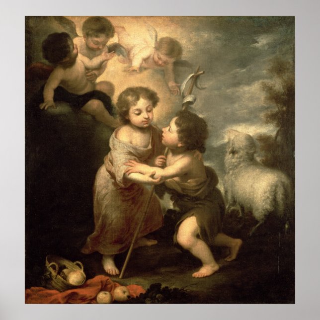 The Infants Christ and John the Baptist Poster (Vorne)