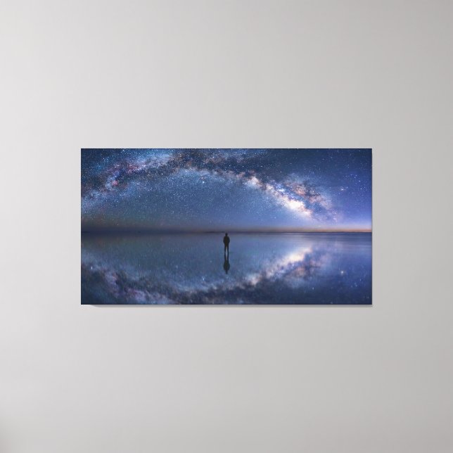 the Infinite Mirror - Salar de Uyuni Milky Way  Leinwanddruck (Vorderseite)
