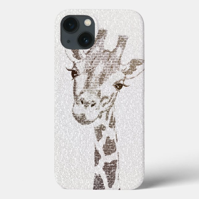 The Intelleal Giraffe - Typography Art Case-Mate iPhone Hülle (Rückseite)