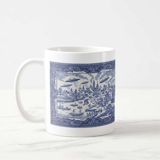 The Invasion of Willow Ridge - Blue Willow Mug (Gauche)