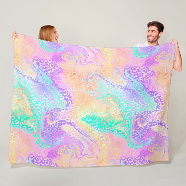 The Iridescent Leopard Series Design 3 Fleecedecke (Beispiel)