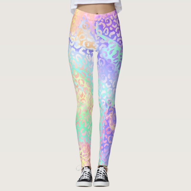 The Iridescent Leopard Series Design 3 Leggings (Vorderseite)