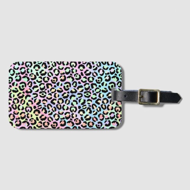 The Iridescent Leopard Series Design 5 Gepäckanhänger (Vorderseite (Horizontal))