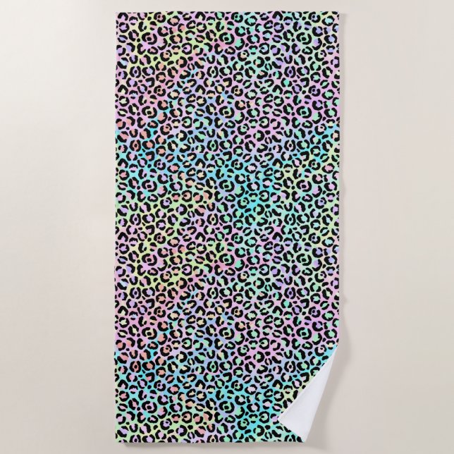 The Iridescent Leopard Series Design 5 Strandtuch (Vorderseite)