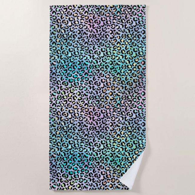 The Iridescent Leopard Series Design 8 Strandtuch (Vorderseite)