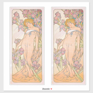 The Iris (1897) von Alphonse Mucha Aufkleber