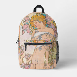 The Iris (1897) von Alphonse Mucha Bedruckter Rucksack