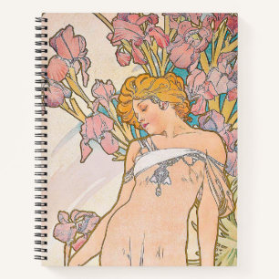 The Iris (1897) von Alphonse Mucha Notizbuch