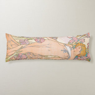The Iris (1897) von Alphonse Mucha Seitenschläferkissen