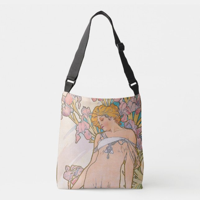 The Iris (1897) von Alphonse Mucha Tragetaschen Mit Langen Trägern (Vorderseite)