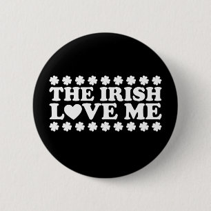 The Irish Liebe Me Kleeblatt St Patrick's Day Retr Button