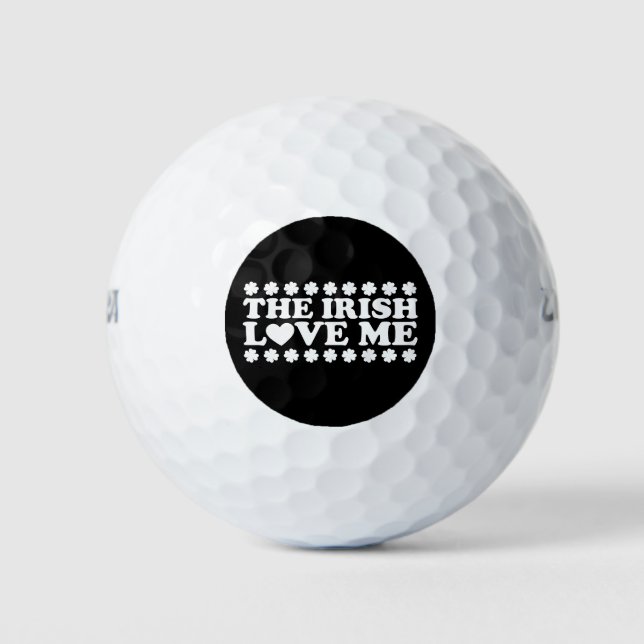 The Irish Liebe Me Kleeblatt St Patrick's Day Retr Golfball (Vorderseite)