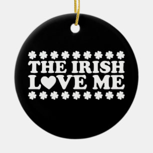 The Irish Liebe Me Kleeblatt St Patrick's Day Retr Keramik Ornament