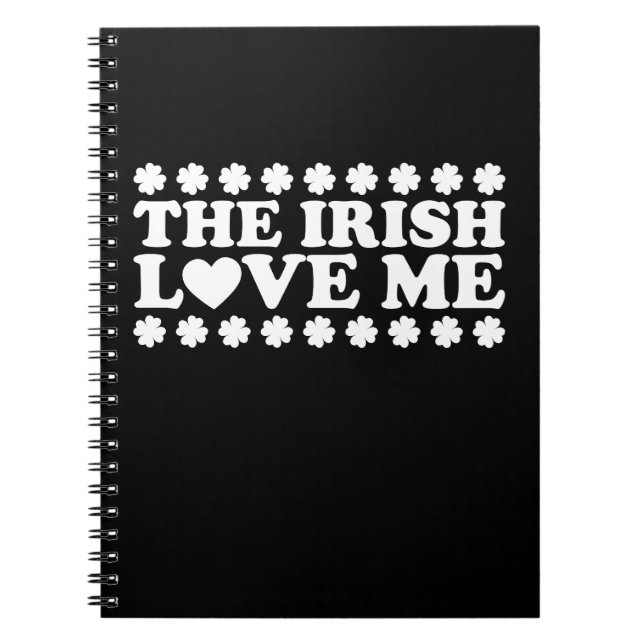 The Irish Liebe Me Kleeblatt St Patrick's Day Retr Notizblock (Vorderseite)
