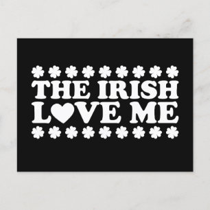The Irish Liebe Me Kleeblatt St Patrick's Day Retr Postkarte